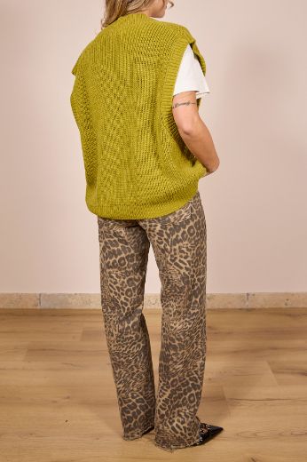 Immagine di GILET MAXI SCOLLO - Disponibile in PANNA, OLIO, BLU