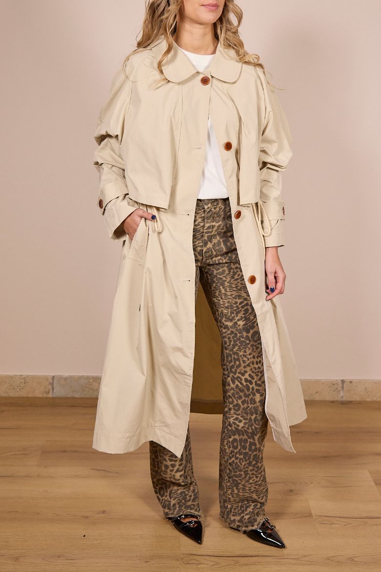 Immagine di TRENCH LUNGO SPORTY - Disponibile in VERDE MILITARE, CORDA