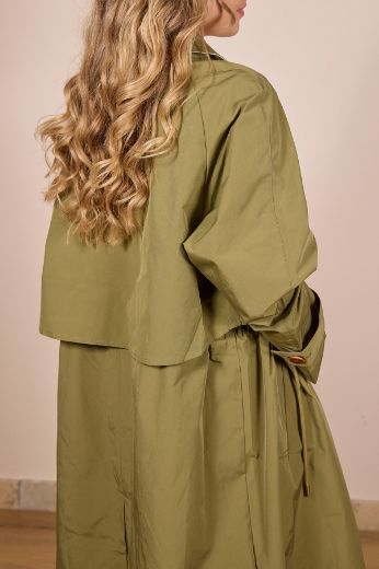 Immagine di TRENCH LUNGO SPORTY - Disponibile in VERDE MILITARE, CORDA