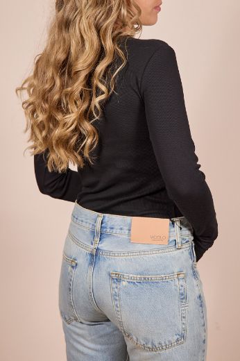 Immagine di MAGLIA CHLOE A COSTINE - Disponibile in NERO, BIANCO, CIOCCOLATO