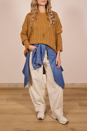 Immagine di MAGLIA ROTTURE - Disponibile in TABACCO, BURRO