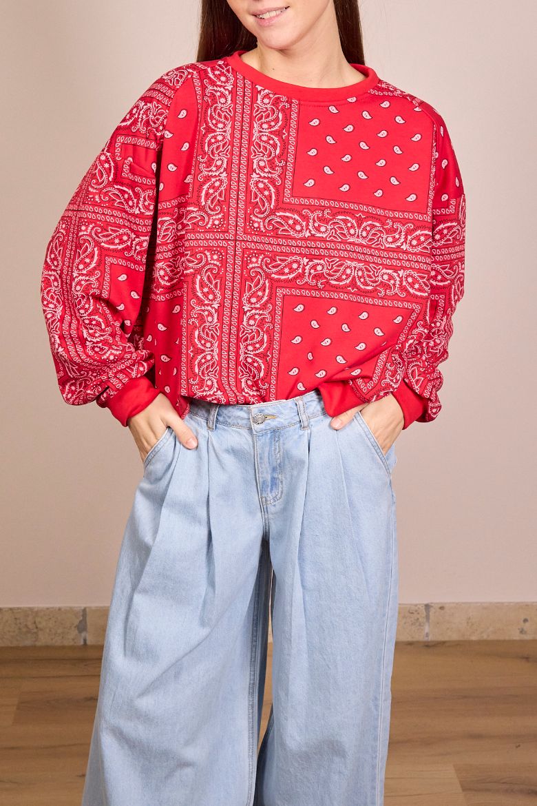 Immagine di FELPA BANDANA - Disponibile in GIALLO, AZZURRO, ROSSO, ROSA, NERO