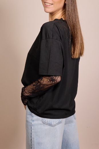 Immagine di T-SHIRT MANICA PIZZO