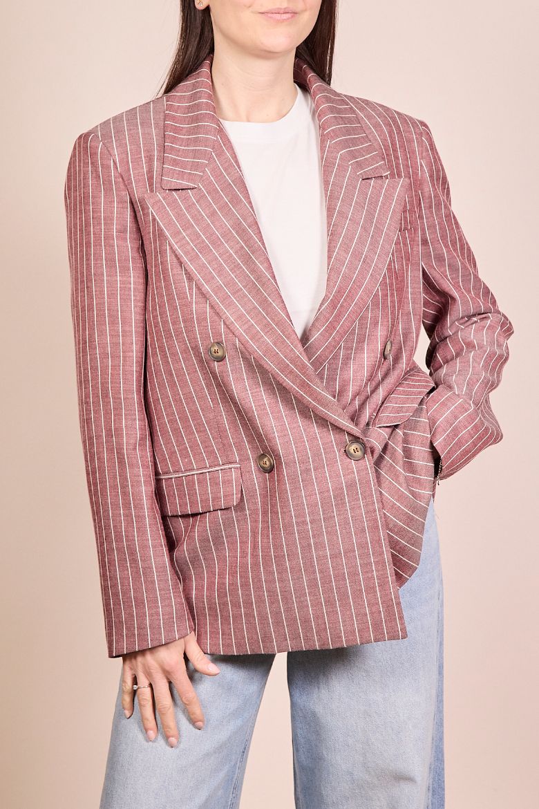 Immagine di BLAZER GESSATO OVER - Disponibile in BLU, BORDEAUX, BEIGE