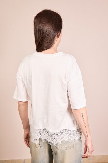 Immagine di T-SHIRT RASO E PIZZO