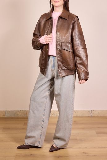 Immagine di CHIODO BOMBER - Disponibile in MARRONE, BEIGE