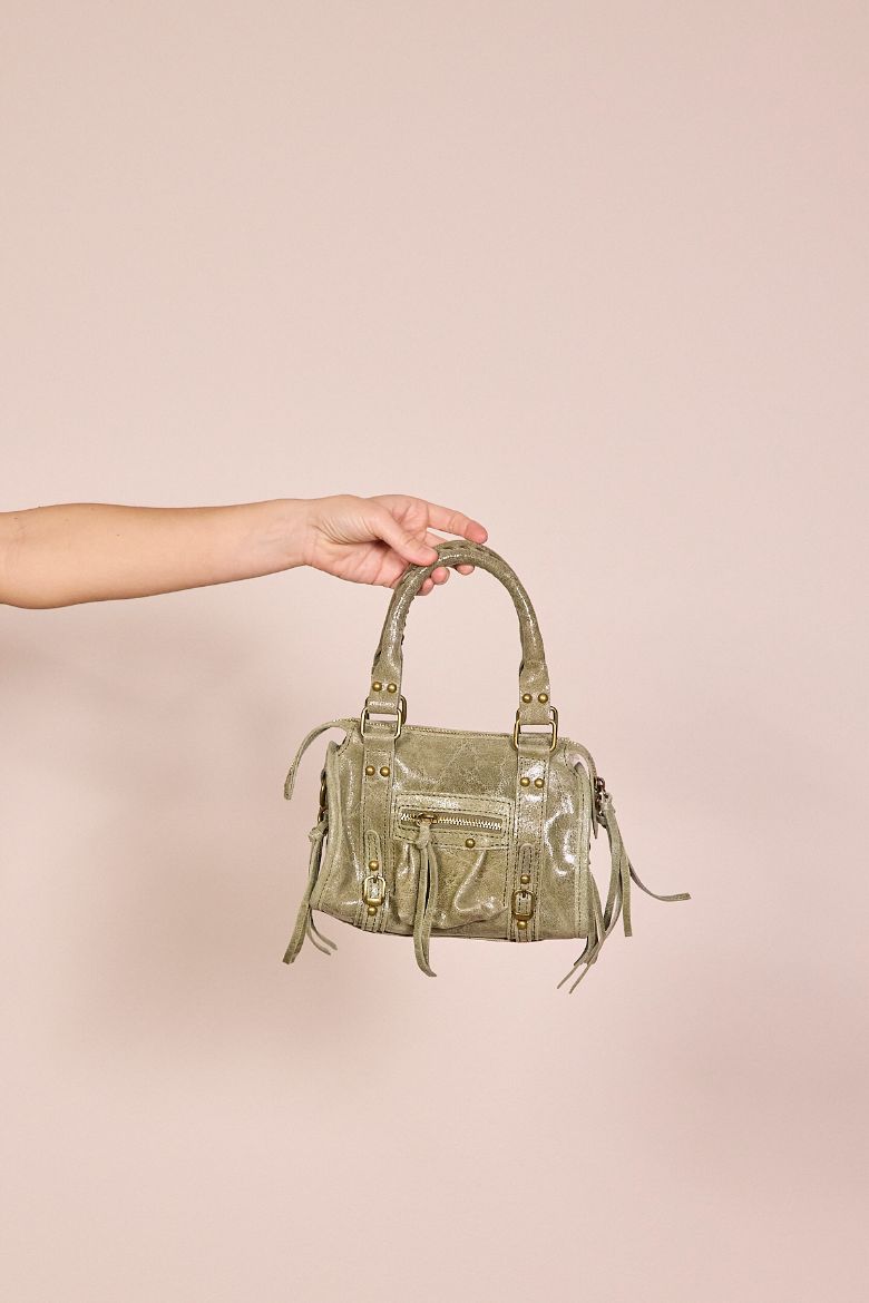 Immagine di MINI CITY BAG IN PELLE - Disponibile in VERDE MILITARE, MORO, AZZURRO