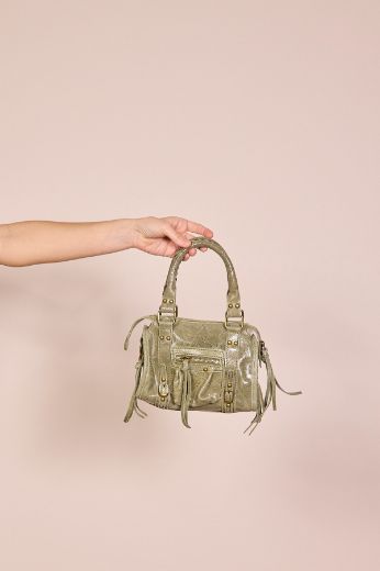 Immagine di MINI CITY BAG IN PELLE - Disponibile in VERDE MILITARE, MORO, AZZURRO