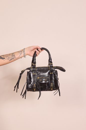 Immagine di MINI CITY BAG IN PELLE - Disponibile in VERDE MILITARE, MORO, AZZURRO, NERO