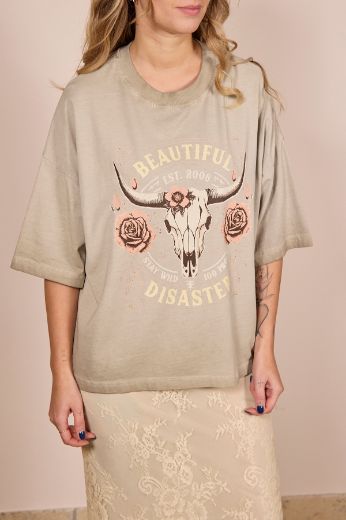 Immagine di T-SHIRT TEXAS - Disponibile in GRIGIO, FANGO