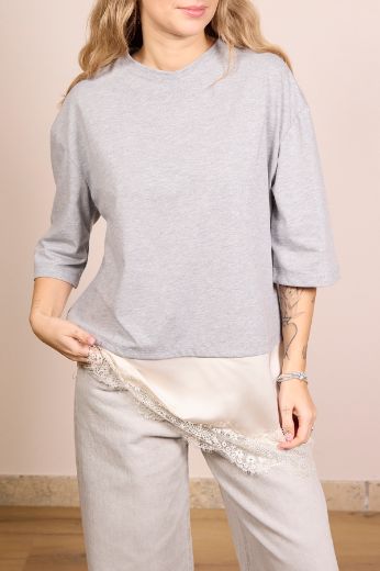 Immagine di T-SHIRT RASO ASIMMETRICA