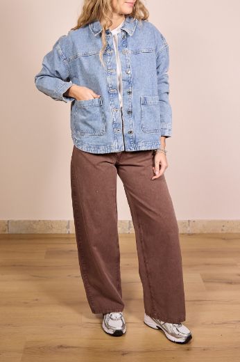 Immagine di GIACCA DENIM JAMIE - Disponibile in MARRONE, AZZURRO