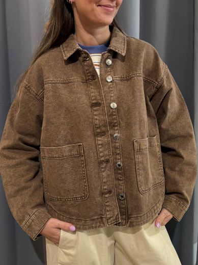 Immagine di GIACCA DENIM JAMIE - Disponibile in MARRONE, AZZURRO