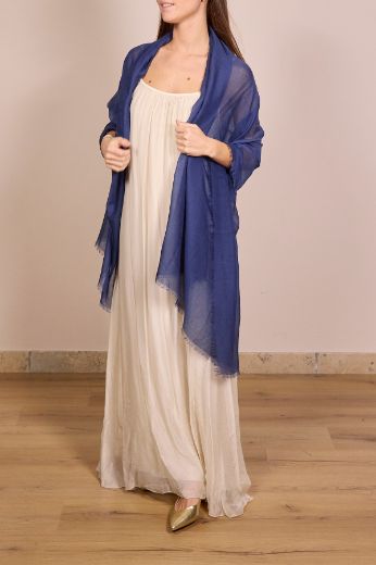 Immagine di STOLA VISCOSA - Disponibile in VERDE MILITARE, TABACCO, ROSA, GIALLO, BLU, BEIGE, AVIO