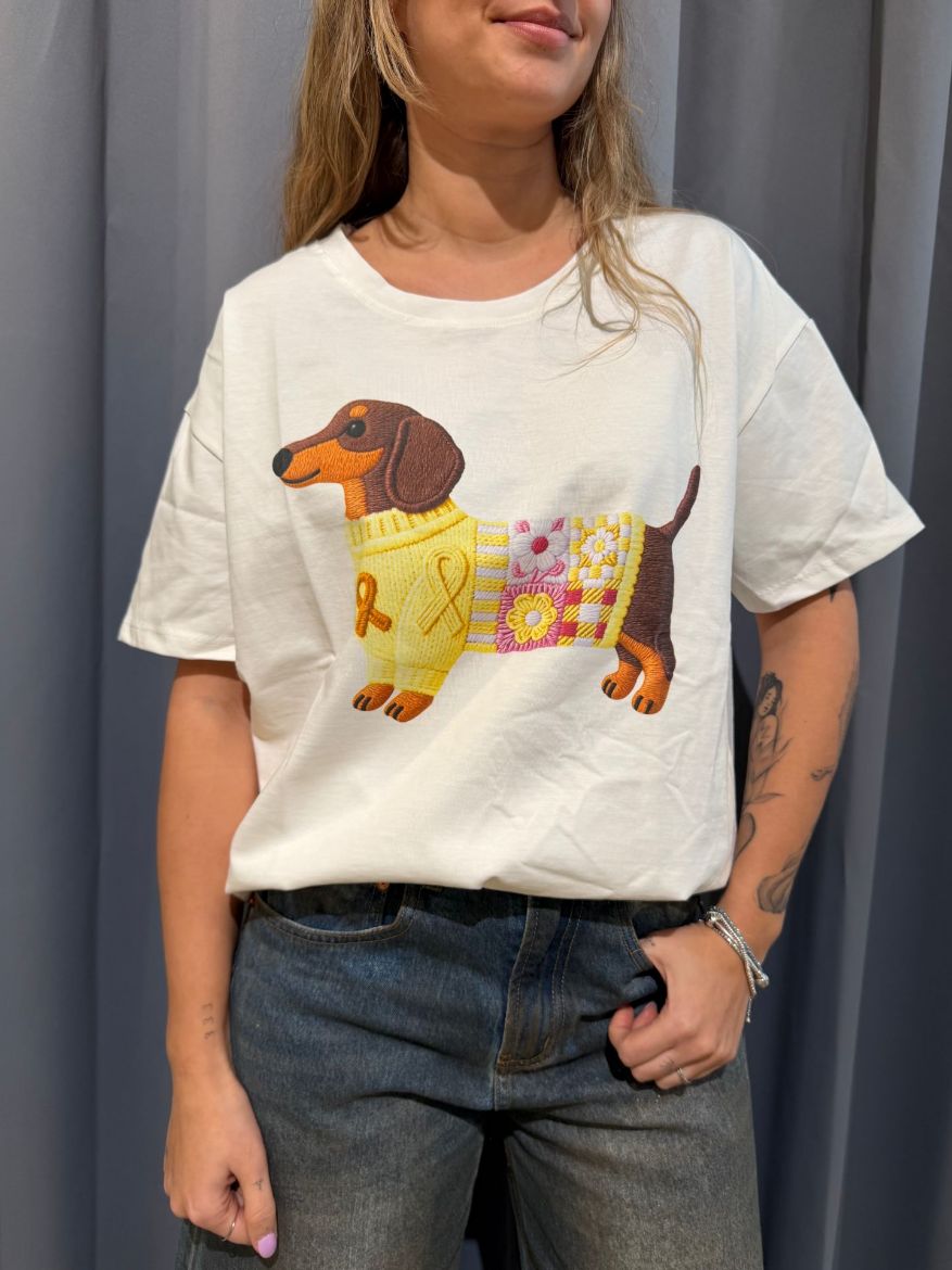 Immagine di T-SHIRT BASSOTTO YELLOW