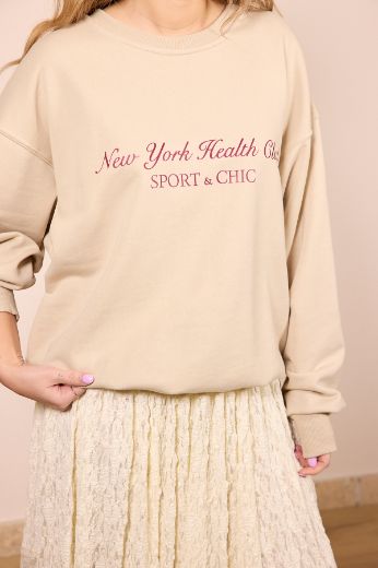 Immagine di FELPA SPORT E CHIC - Disponibile in BEIGE, GRIGIO