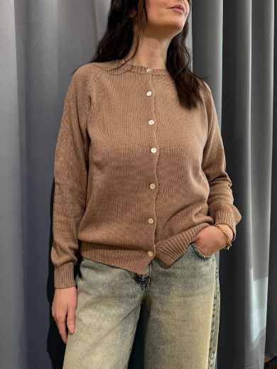 Immagine di CARDIGAN DAISY - Disponibile in AZZURRO, PANNA, LIME, GIALLO, BEIGE, ROSSO, ROSA, BLU, NOCCIOLA, NERO