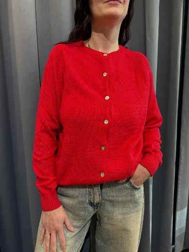 Immagine di CARDIGAN DAISY - Disponibile in AZZURRO, PANNA, LIME, GIALLO, BEIGE, ROSSO, ROSA, BLU, NOCCIOLA, NERO