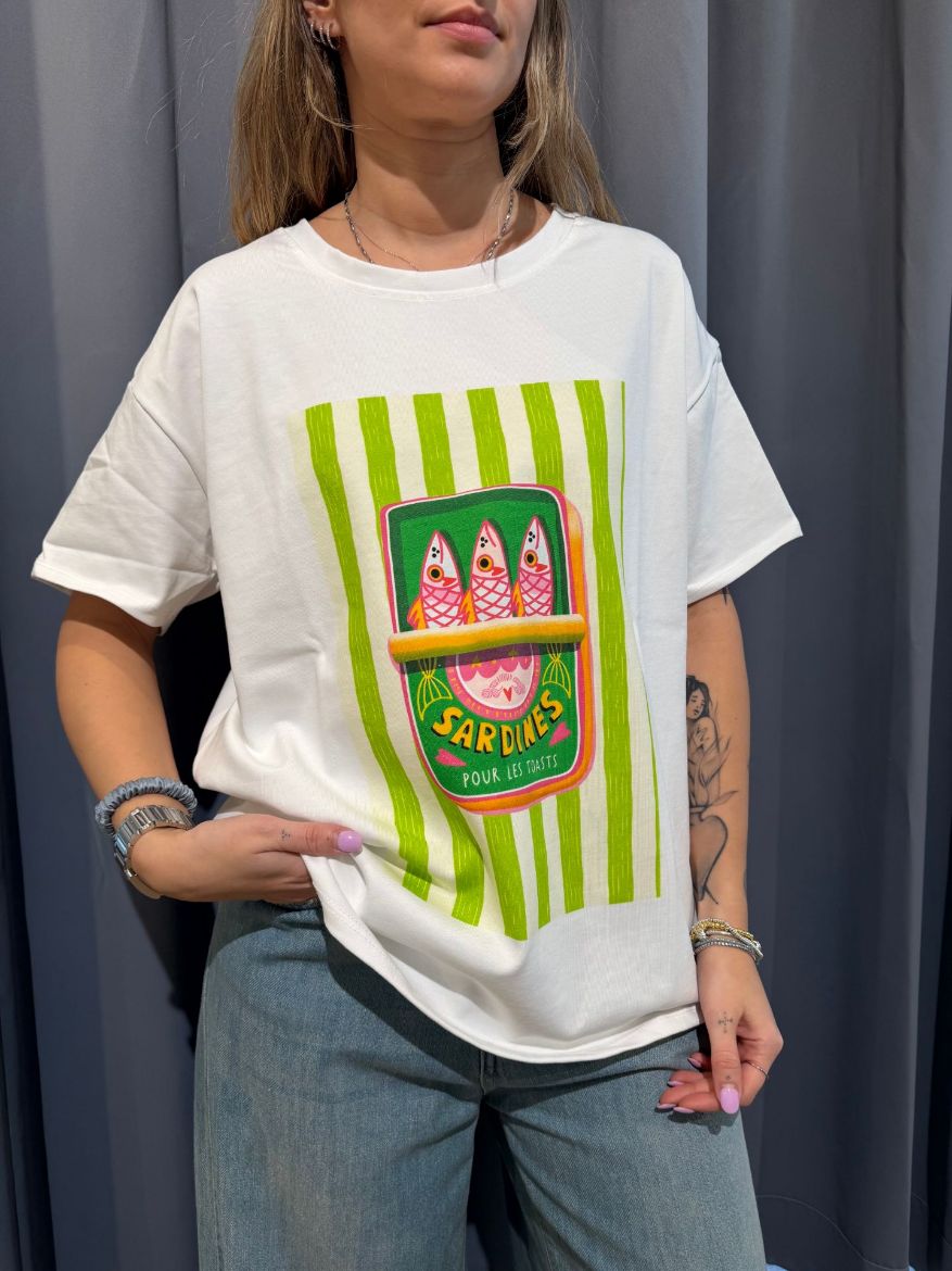 Immagine di T-SHIRT SARDINES VERDE