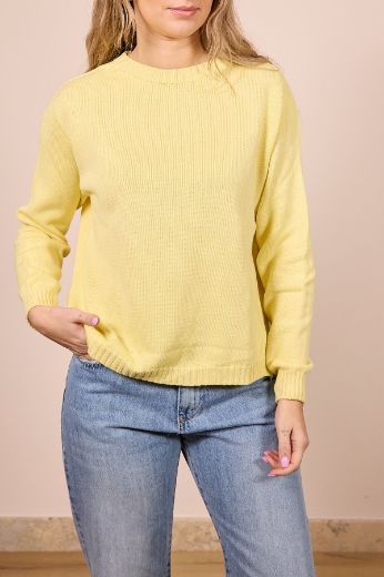 Immagine di MAGLIA DAISY - Disponibile in VERDE BOSCO, PANNA, GIALLO, BEIGE, AZZURRO