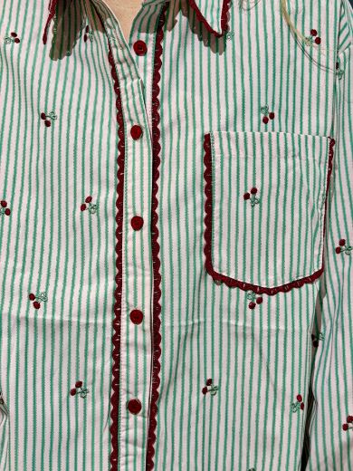 Immagine di CAMICIA CILIEGIE - Disponibile in VERDE/ROSA, AZZURRO