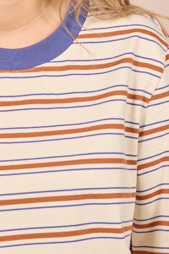 Immagine di MAGLIA RIGHE MANICA LUNGA - Disponibile in CREMA, BLU NOTTE