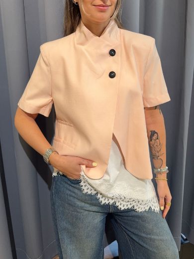 Immagine di GIACCA COREANA MANICA CORTA - Disponibile in ROSSO, ROSA, BLU