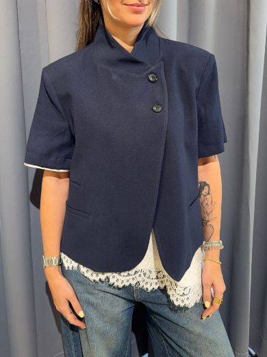 Immagine di GIACCA COREANA MANICA CORTA - Disponibile in ROSSO, ROSA, BLU