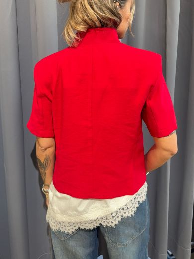 Immagine di GIACCA COREANA MANICA CORTA - Disponibile in ROSSO, ROSA, BLU