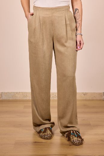 Immagine di PANTALONE LINO ALMIRA - Disponibile in BISCOTTO, PANNA