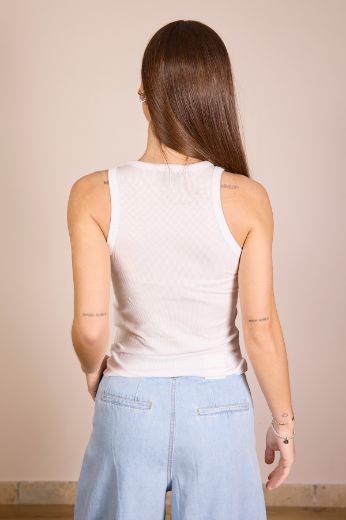 Immagine di CANOTTA FOREST - Disponibile in BIANCO, AZZURRO, MARRONE, FUCSIA, NERO, BEIGE