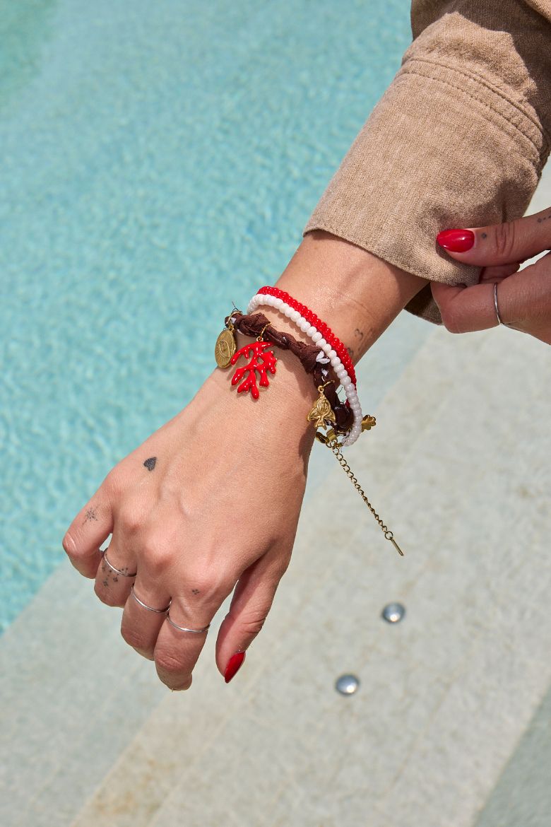 Immagine di BRACCIALE FORMENTERA - Disponibile in ROSSO, MORO