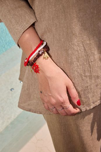 Immagine di BRACCIALE FORMENTERA - Disponibile in ROSSO, MORO