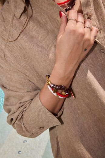 Immagine di BRACCIALE FORMENTERA - Disponibile in ROSSO, MORO
